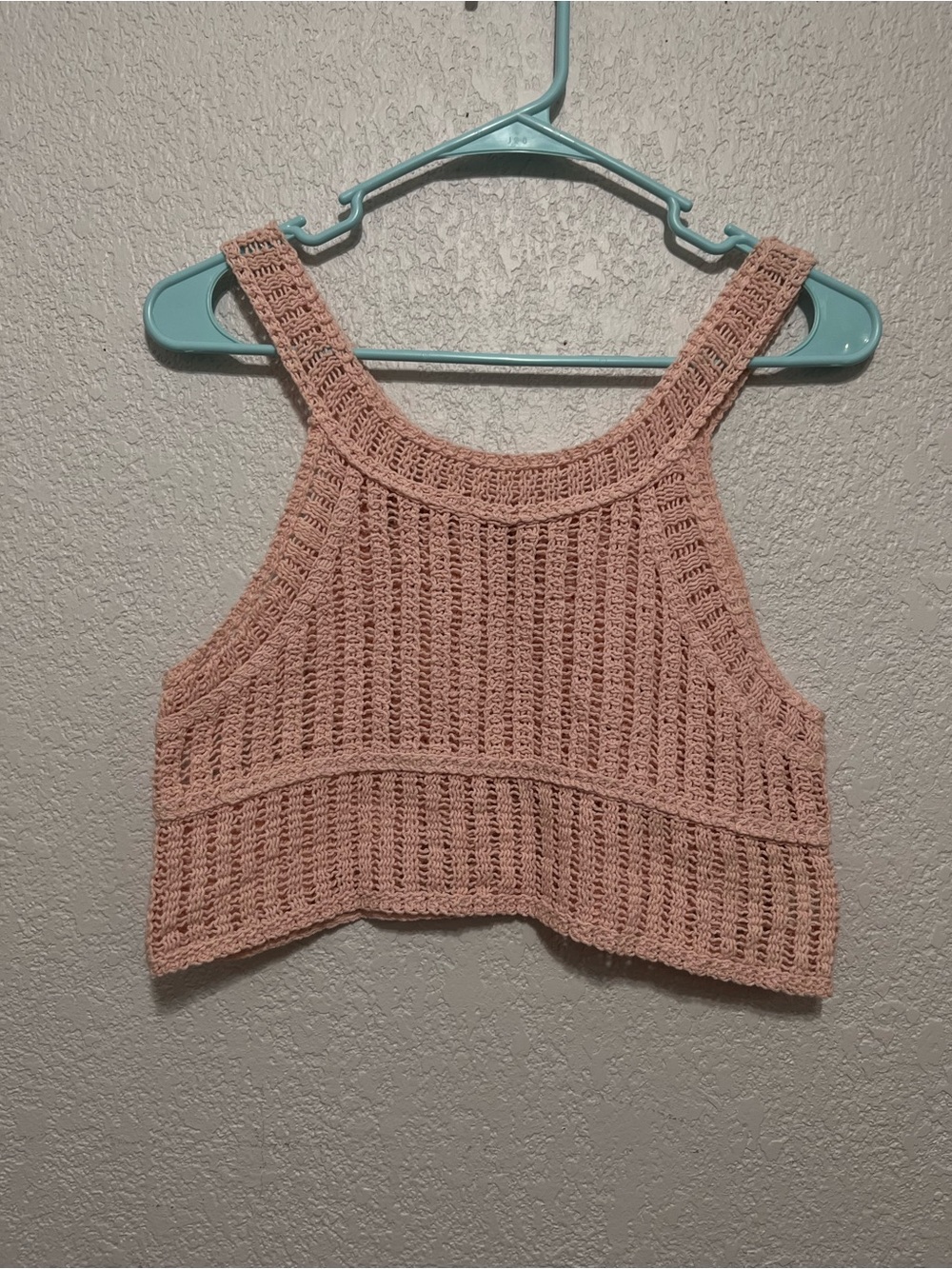 Timing crochet women's knit crochet crop top blush pink size S/M